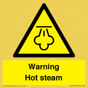 Warning Hot steam